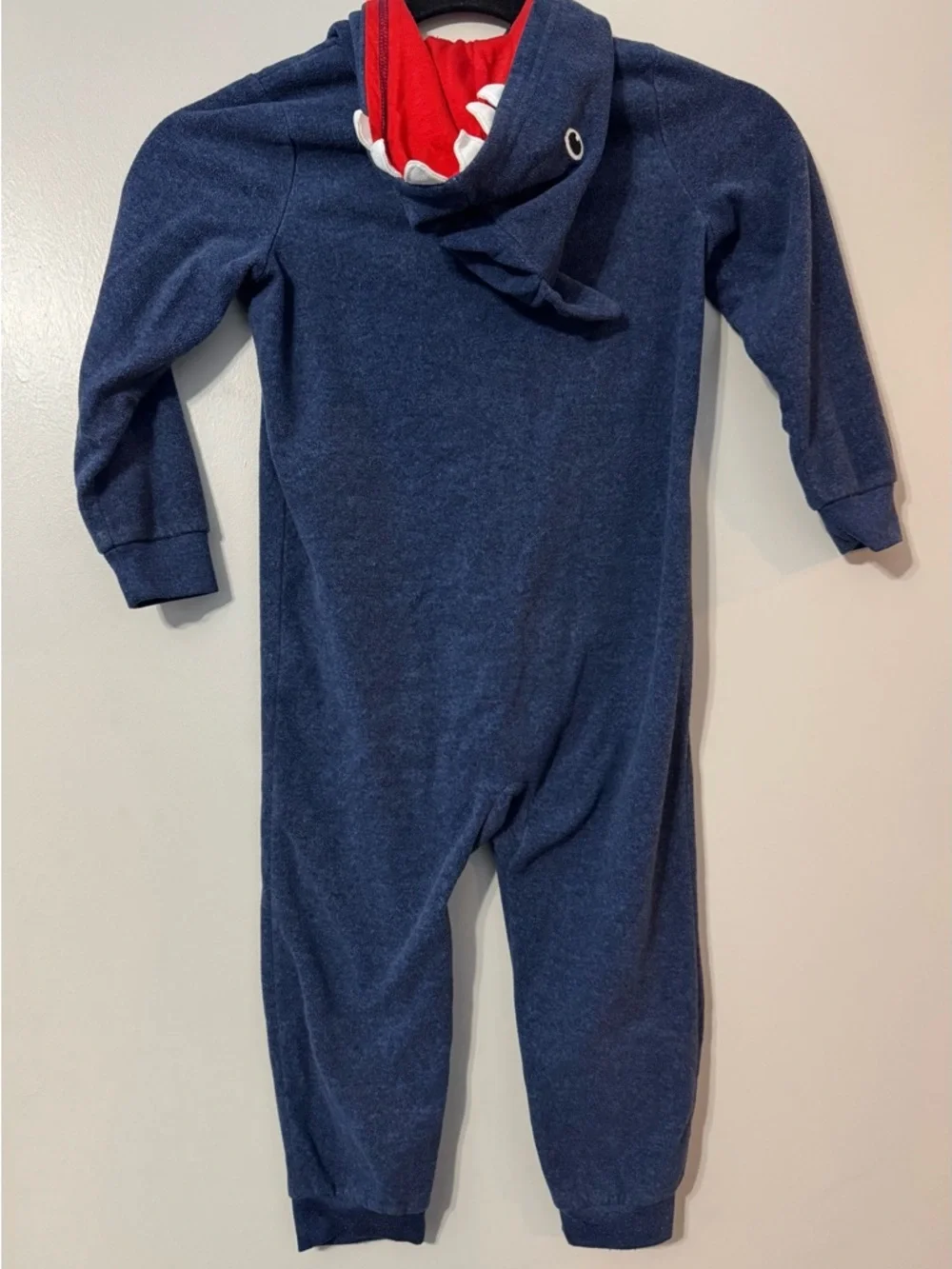 *Carter's Blue Shark Hooded Footie PJ - Toddler 4